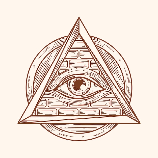 손으로 그린 illuminati 기호