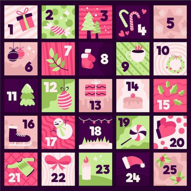 Free vector hand drawn illustration of advent calendar