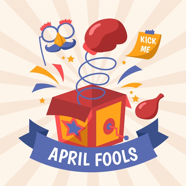 Free vector hand drawn illustration for april fool's day