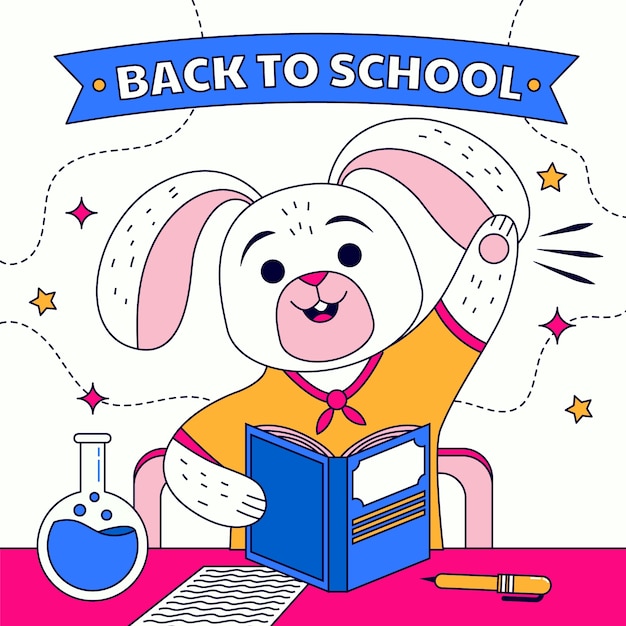 Hand drawn illustration for back to school season