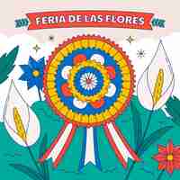 Free vector hand drawn illustration for colombian feria de las flores celebration