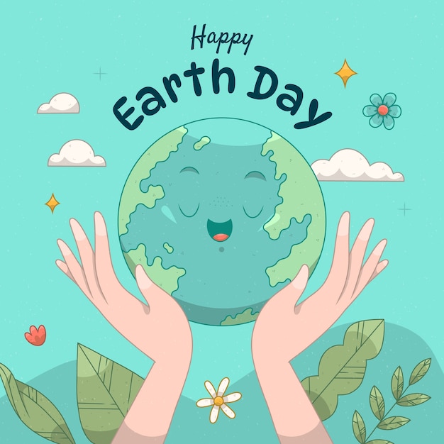 Free vector hand drawn illustration for earth day awareness and celebration