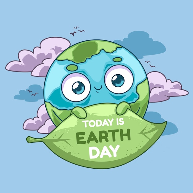 Hand drawn earth day illustration – vector templates