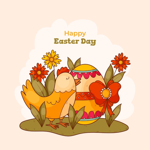 Hand drawn illustration for easter holiday