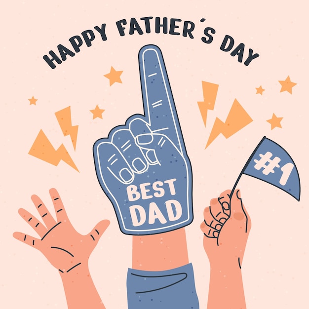 Нарисованная рукой иллюстрация для празднования дня отца