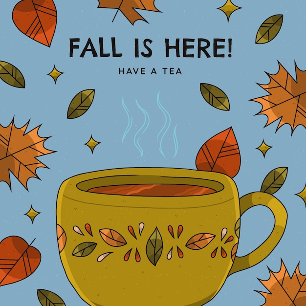 Бесплатное векторное изображение Ручная иллюстрация для празднования осеннего сезона