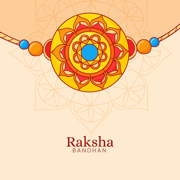 Бесплатное векторное изображение Нарисованная рукой иллюстрация для празднования ракшабандхана