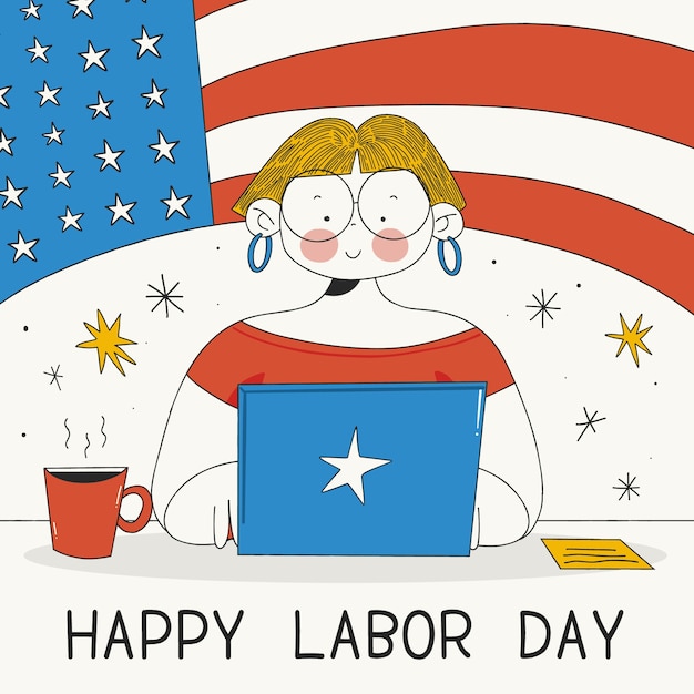 Free vector hand drawn illustration for labor day celebration