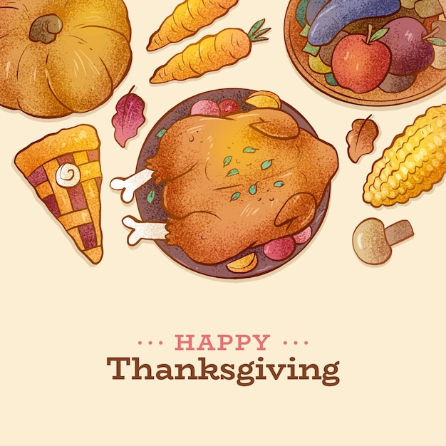 Free Vector hand drawn illustration for thanksgiving celebration