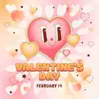 Free vector hand drawn illustration for valentines day celebration