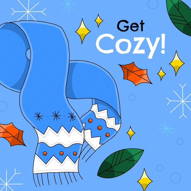 Free vector hand drawn illustration for winter season celebration