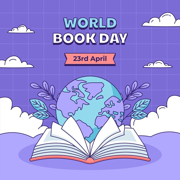 Hand drawn illustration for world book day celebration