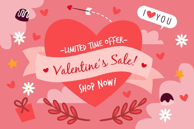 Hand drawn illustrations valentine's day sale