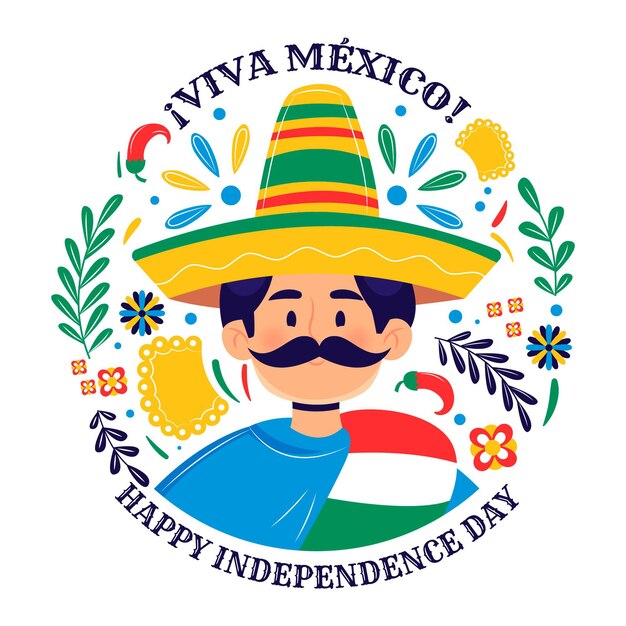 手描きメキシコの独立記念日
