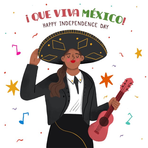 手描きメキシコの独立記念日