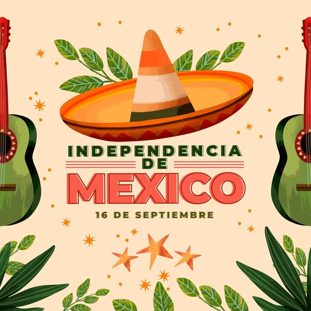 手描きのメキシコの独立