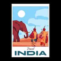 Free vector hand drawn  india travel poster