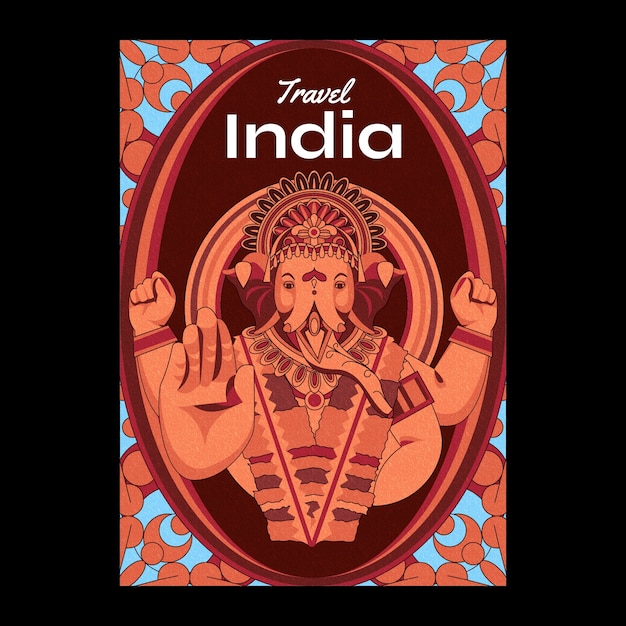 Free vector hand drawn  india travel poster