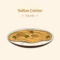 Free vector hand drawn indian cuisine illustration