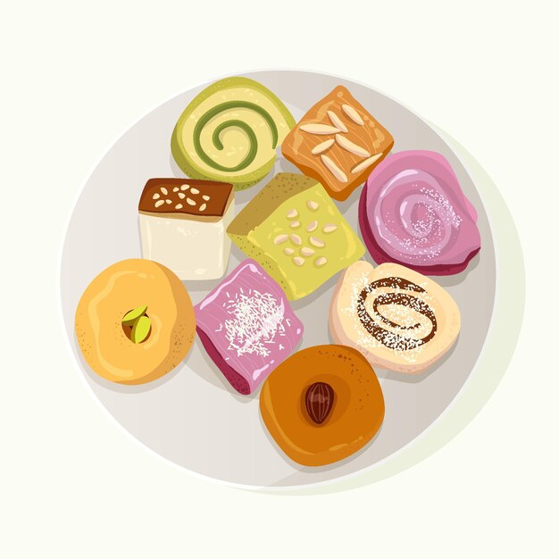 手描きのインドの甘いコレクション