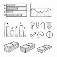 Free vector hand drawn infographic element collection