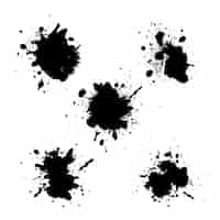 Бесплатное векторное изображение Ручной обращается элемент всплеск чернил