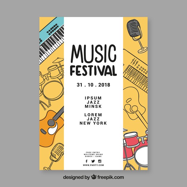 Плакат фестиваля музыкальных инструментов