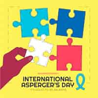 Free vector hand drawn international asperger day illustration