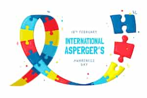 Free vector hand drawn international asperger’s awareness day