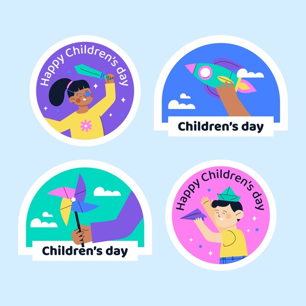 Hand drawn international children's day template design