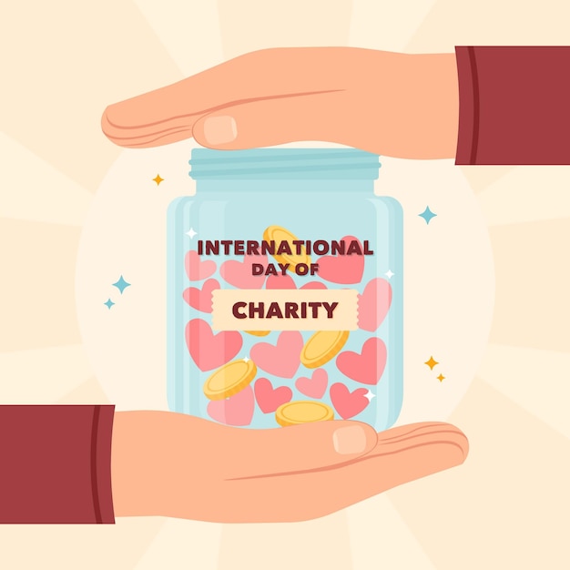 Hand drawn international day of charity