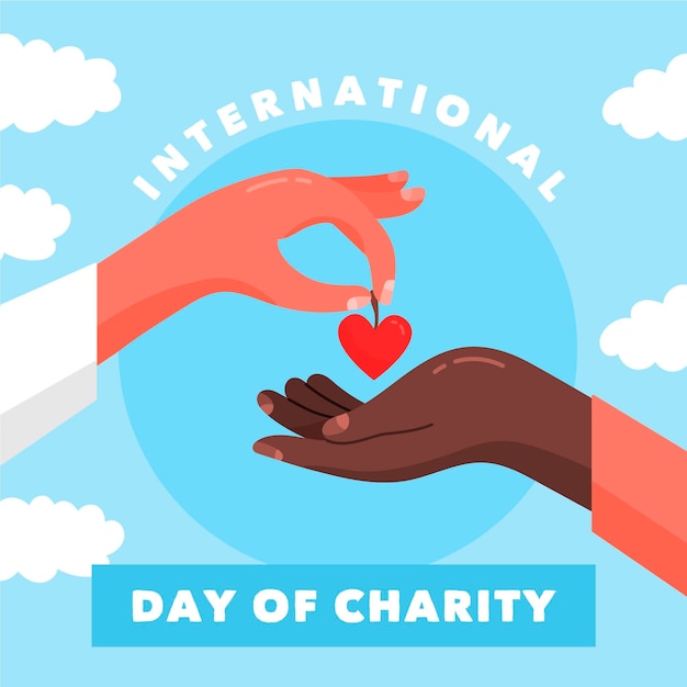 Free vector hand drawn international day of charity