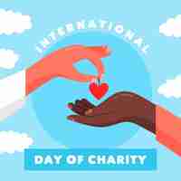 Free vector hand drawn international day of charity