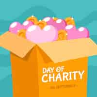 Free vector hand drawn international day of charity