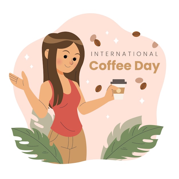 Hand drawn international day of coffee