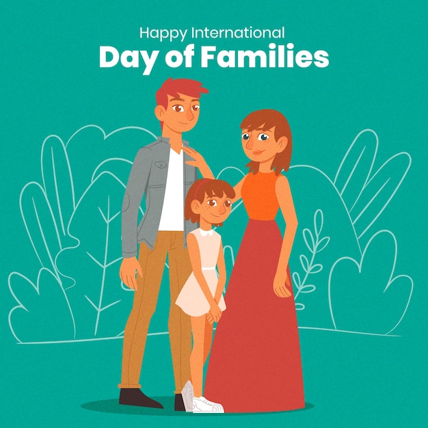 Free vector hand drawn international day of families concept