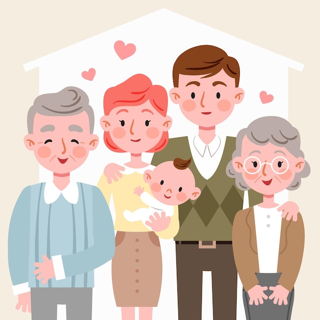 Free vector hand drawn international day of families illustration