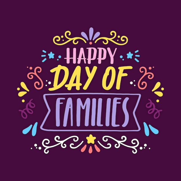 Free vector hand drawn international day of families