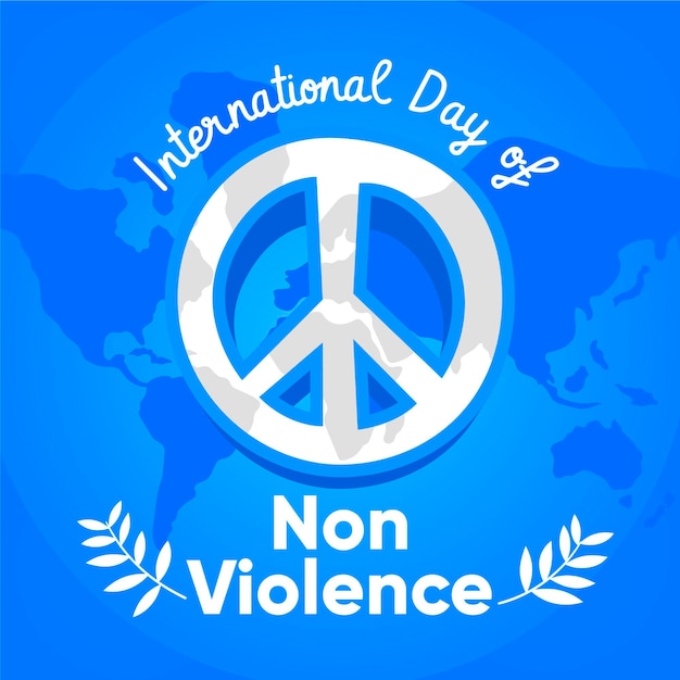 Hand drawn international day of non violence