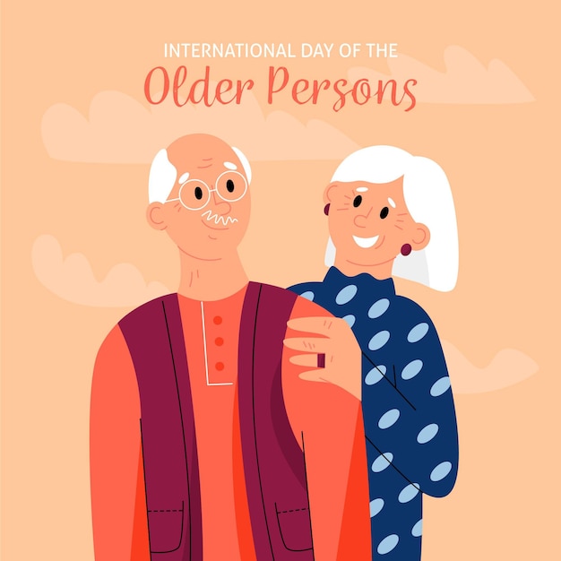 祖父母を持つ高齢者の手描き国際デー