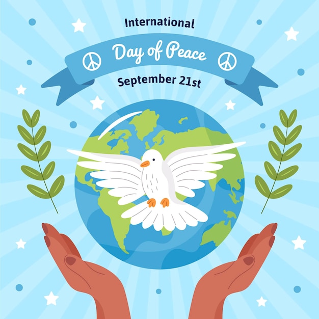 Free vector hand drawn international day of peace