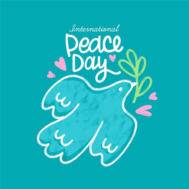 손으로 그린 국제 평화의 날