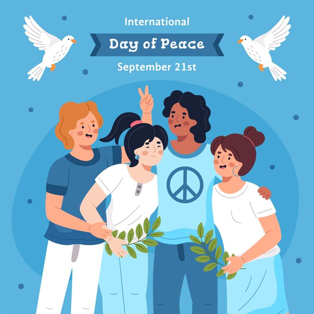 Hand drawn international day of peace