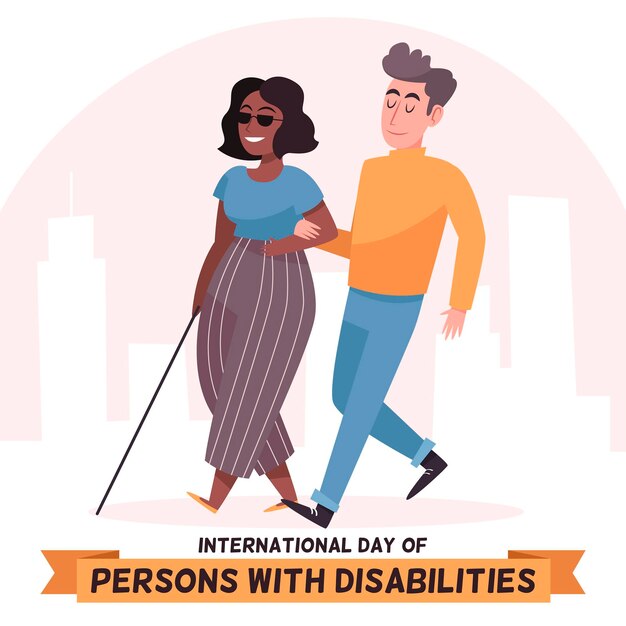 Hand drawn international day of people with disability