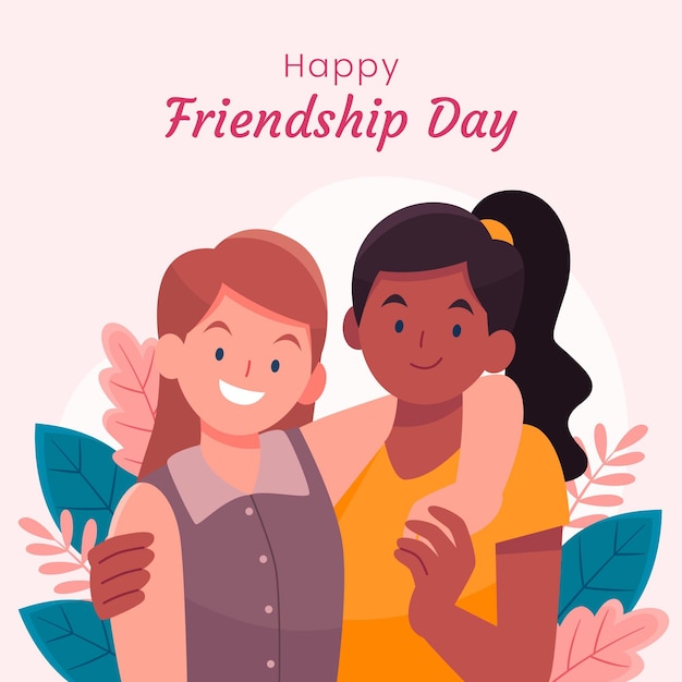 手描きの国際友情の日のイラスト
