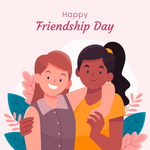 Hand drawn international friendship day illustration