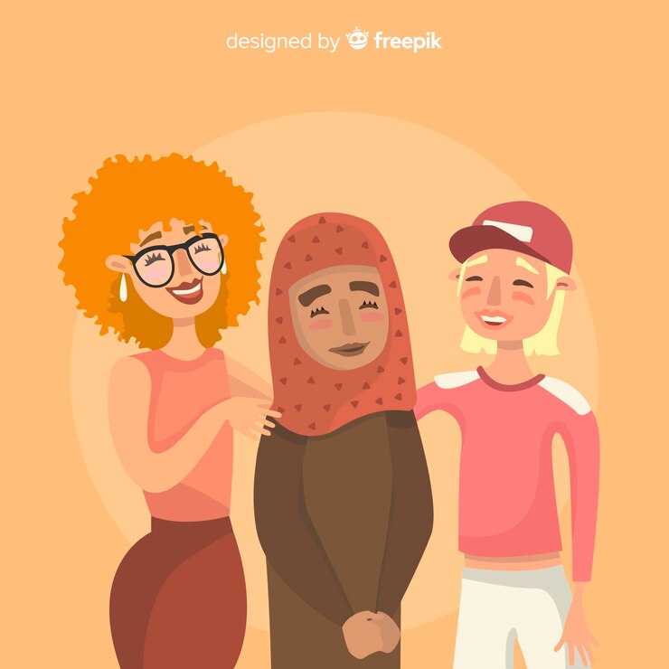 Free Vector hand drawn international group of women
