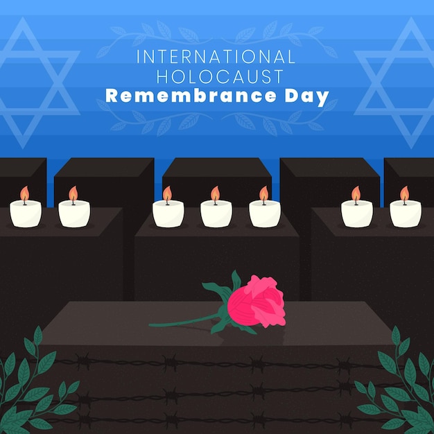 Free vector hand drawn international holocaust remembrance day