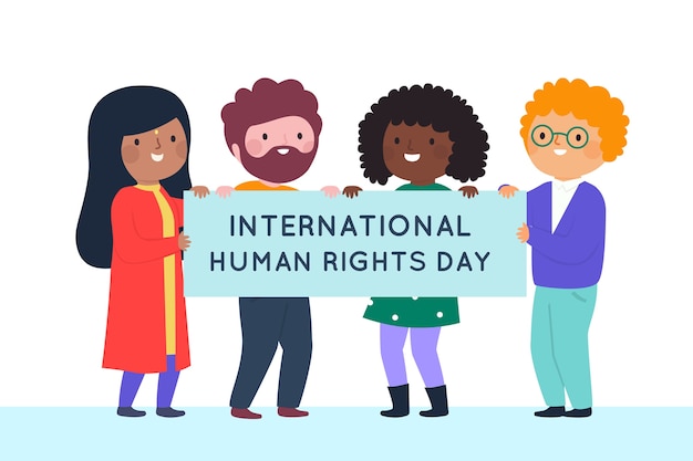 Free vector hand drawn international human rights day