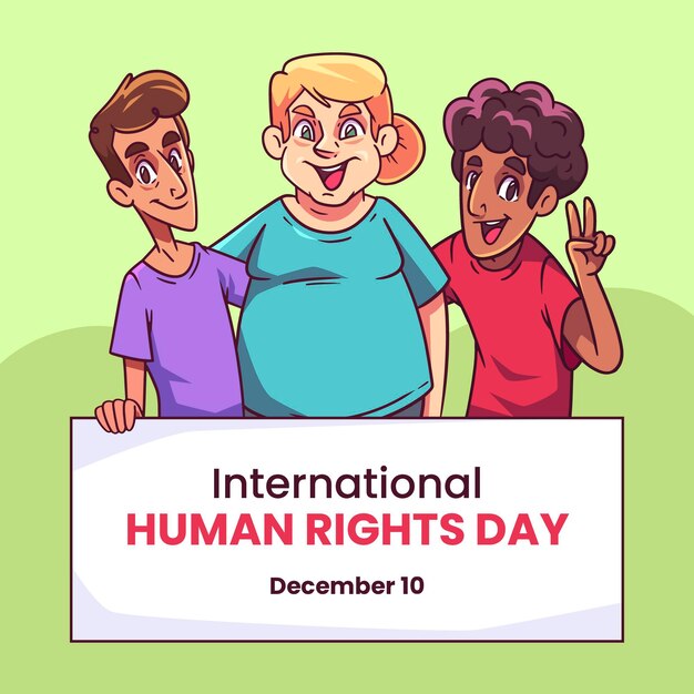 손으로 그린 국제 인권의 날